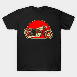 Rocket Gold Star 1963 Retro Red Circle Motorcycle T-Shirt